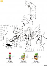 RDL - Kaffeepadmaschine Minigehäuse Explosionszeichnung