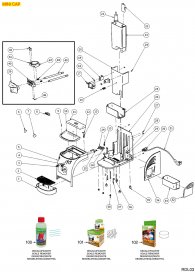 RDL - Kaffeepadmaschine Minicap Gehäuse Explosionszeichnung