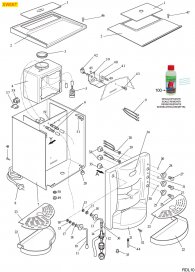 RDL - KAFFEEPADMASCHINE SWEET GEHÄUSE Explosionszeichnung RDL - KAFFEEPADMASCHINE SWEET GEHÄUSE Explosionszeichnung