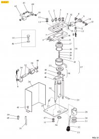 RDL - Kaffeepadmaschine Sweet Aluminium Gruppe Explosionszeichnung