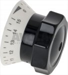 DREHKNOPF MIT SKALA SCHWARZ LOCH ø 12 mm