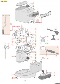 Gaggia - Kaffeemaschine New Baby Explosionszeichnung