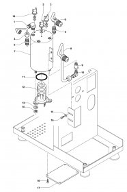 ECM Classika II Kessel neues Modell (ohne Regelbares Thermostat) Explosionszeichnung