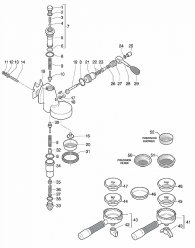 ECM TECHNIKA IV KAFFEEGRUPPE Explosionszeichnung
