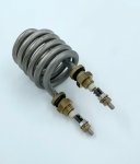 Zacconi Heizkörper 1000w 230V 1/8 Zoll 10mm inkl. Dichtungen, Muttern und Zahnscheiben