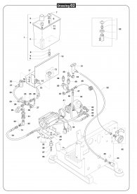 ECM Controvento Wassertank Motor Manometer Explosionszeichnung