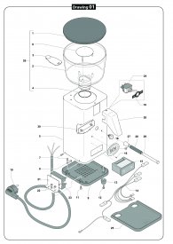 ECM KAFFEEMÜHLE S AUTOMATIK 64 GEHÄUSE Explosionszeichnung