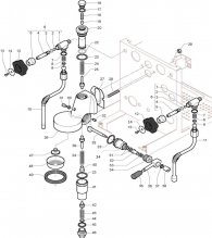 ECM TECHNIKA III BRÜHGRUPPE DAMPFVENTIL HEISSWASSERVENTIL Explosionszeichnung