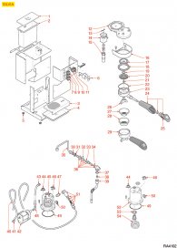 RANCILIO SILVIA V2 V3 V4 V5 Explosionszeichnung