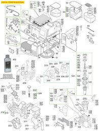 Saeco Royal Professional- A Explosionszeichnung