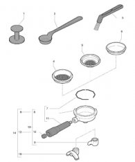 ECM Barista Siebträger Explosionszeichnung