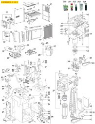 DELONGHI KAFFEEMASCHINE MOD. ESAM5500.S Explosionszeichnung