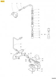 Gaggia Deco Flowmeter Wasserventil Explosionszeichnung