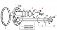 GAGGIA - E90-D90 GRUPPE BOILER NIVEAU -1 Gruppe Explosionszeichnung