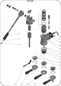 Profitec Pro800 Brühgruppe Hebelgruppe Explosionszeichnung