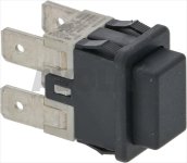 Schalter 2-polig schwarz 16A 250V
