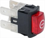 Schalter 2-polig rot 16A 250V