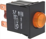 SCHALTER 2-POLIG ORANGE 16A 250V