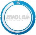 SCHEIBE SELBSTKLEB. HELLBLAU M/SIEBDRUCK