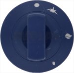 DREHKNOPF BLAU ø 60 mm SIEBDRUCK