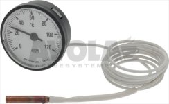 FERNTHERMOMETER WEISS ø 52 mm 0-120°C