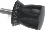 DREHKNOPF MIT SKALA SCHWARZ &oslash; 12x96 mm