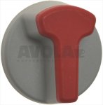 DREHKNOPF GRAU-ROT &oslash; 59 mm