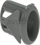 DRUCKKNOPF GEHÄUSE ELLIPT. 21x11 mm GRAU