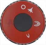 DREHKNOPF SCHWARZ-ROT ø 75 mm SIEBDRUCK