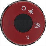 DREHKNOPF SCHWARZ-ROT ø 75 mm SIEBDRUCK