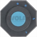 DREHKNOPF SCHWARZ 66x66 mm SIEBDRUCK