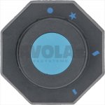 DREHKNOPF SCHWARZ 66x66 mm SIEBDRUCK