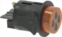 TASTER 1-POLIG ORANGE 16A 250V