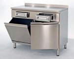 Espressomaschinen Unterschrank Abklopfschublade Müllbehälter 1000 Breite x 600 Tiefe x 1102 Höhe MM