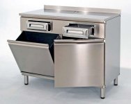 Espressomaschinen Unterschrank Abklopfschublade Müllbehälter 1000 Breite x 600 Tiefe x 1102 Höhe MM