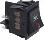 Schalter 2-polig schwarz 16A 250V