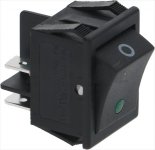 SCHALTER 2-POLIG SCHWARZ 16A 250V