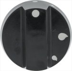 MANOPOLA NERA ø 70 mm SERIGRAFATA