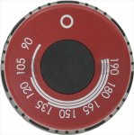 DREHKNOPF SCHWARZ-ROT ø 75 mm 90-190°C