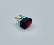 Elektra Doppelpoliger Schalter rot