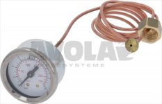 Expobar Brewtus Brühdruckmanometer Einzelskala 0÷16 bar - 1/8