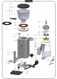 ECM KAFFEEMÜHLE C MANUALE 54 Explosionszeichnung