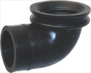 TUBO SCARICO CURVO 90&deg;C