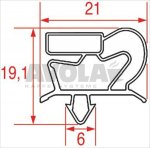 GUARNIZIONE AD INCASTRO 682x452 mm