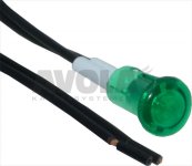 GREEN PILOT LIGHT 24V S-245 WITH CABLE