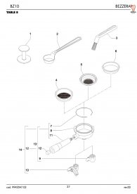 Bezzera BZ10 Siebträger Explosionszeichnung