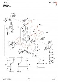 Bezzera Bz40 Mod. DE - TE Dampf Wasser Ventile Explosionszeichnung