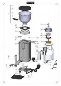 Profitec Pro M54 Kaffeemühlen Ersatzteile Explosionszeichnung
