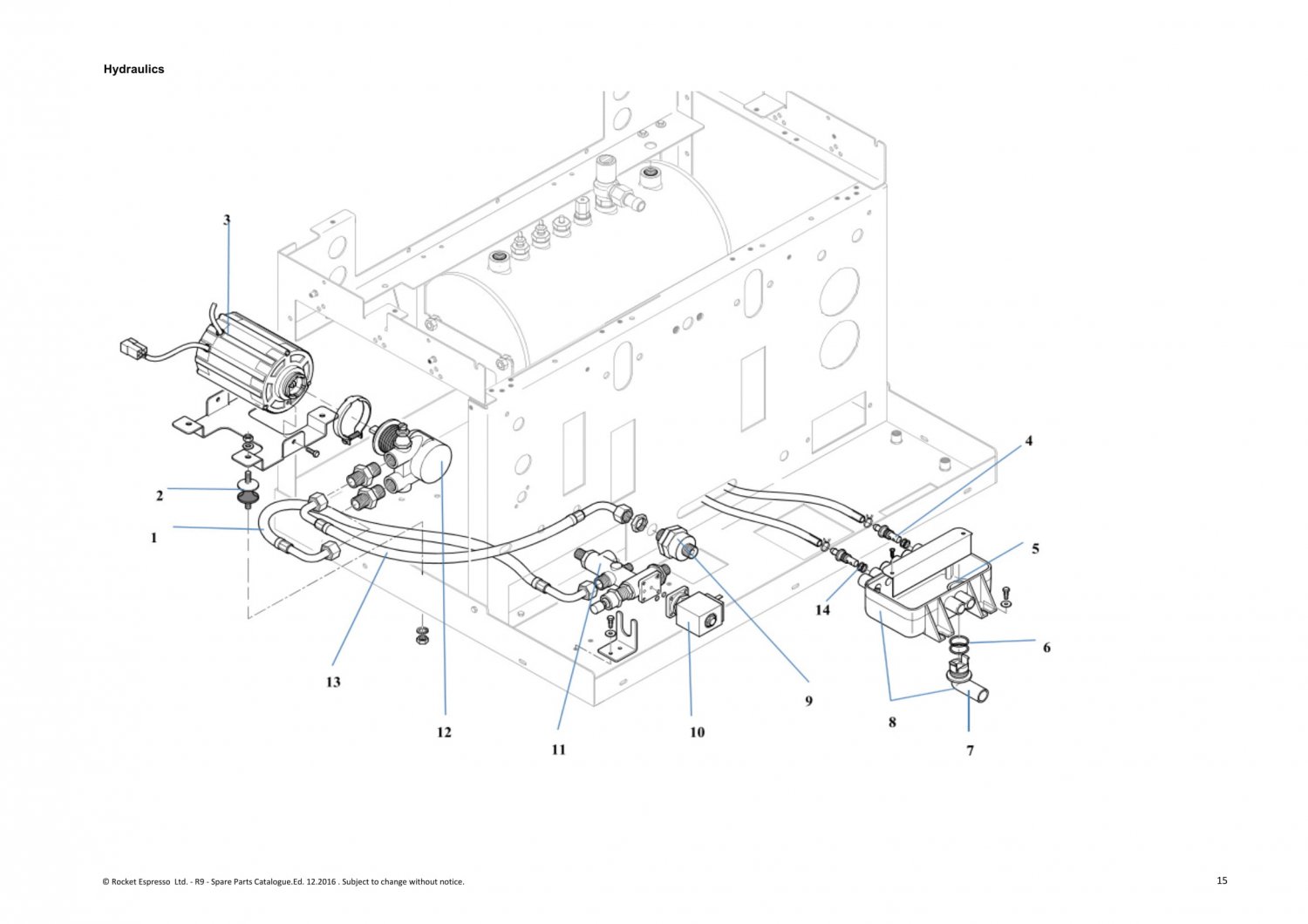 Explosionszeichnung: Nine One Wassertank Pumpe