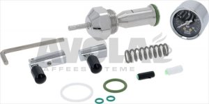 Coffee Sensor Flowcontrol Kit Brühdruckkontrolle Durchflussregulierventil Flow Rate Regulator schwarzes Manometer